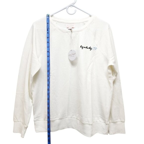 Lacey Chabert Collection White Big As The Sky Embroidered Sweatshirt Size M - Picture 7 of 11